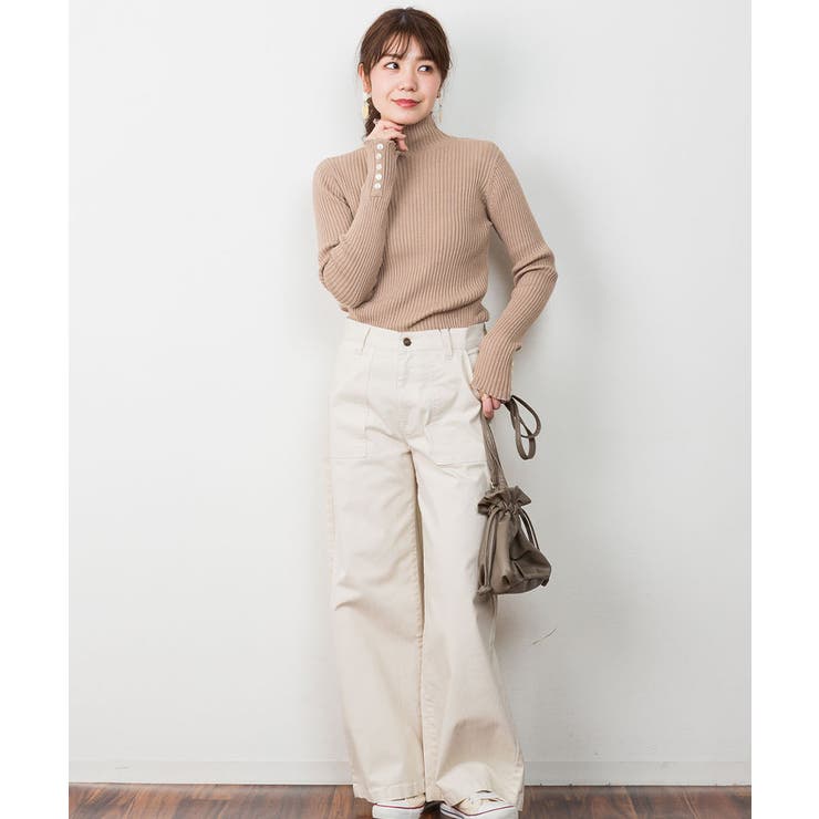 メロウ襟タートルネックリブニット | atONE | 詳細画像35 