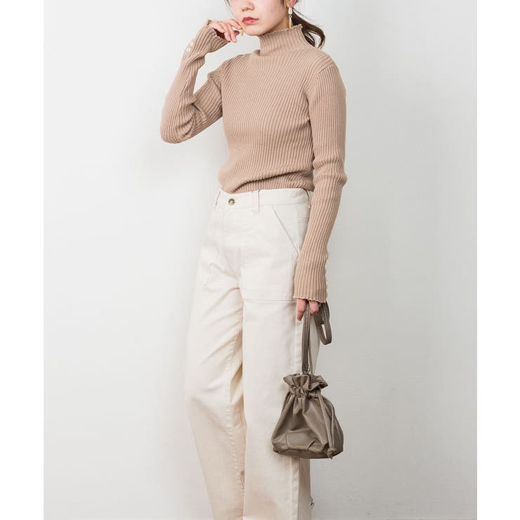 メロウ襟タートルネックリブニット | atONE | 詳細画像36 