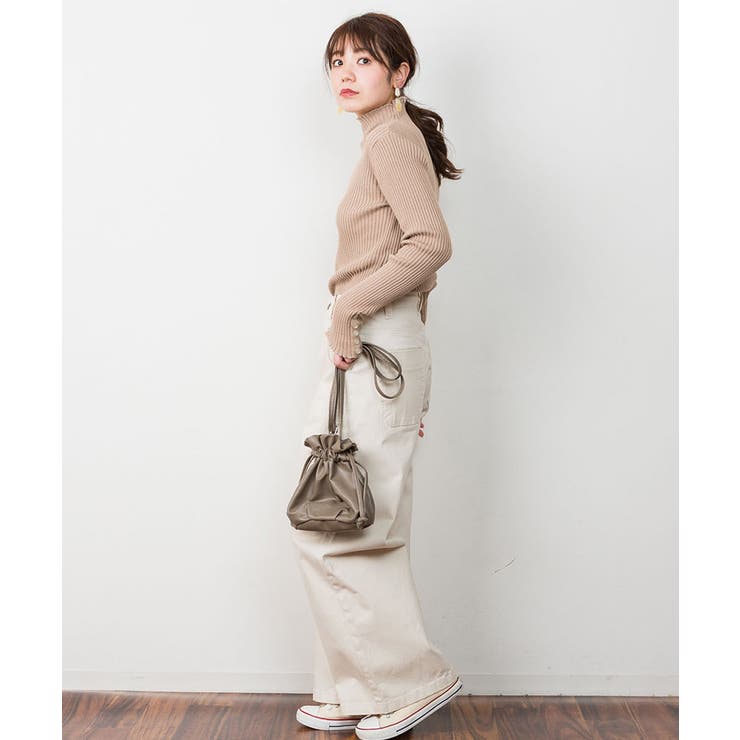 メロウ襟タートルネックリブニット | atONE | 詳細画像37 