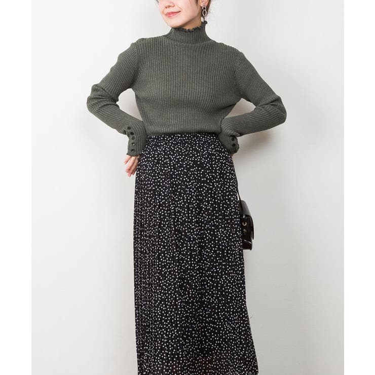 メロウ襟タートルネックリブニット | atONE | 詳細画像42 