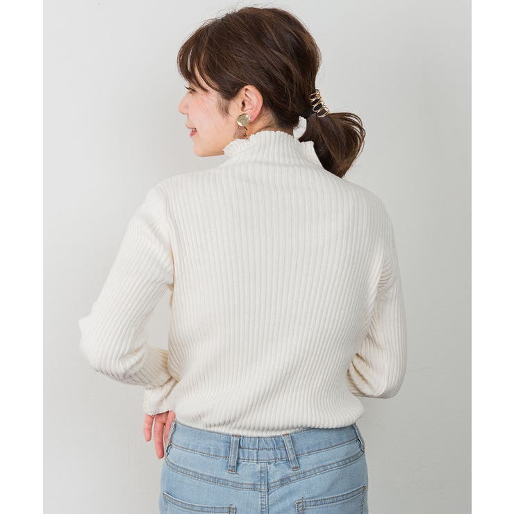 メロウ襟タートルネックリブニット | atONE | 詳細画像46 