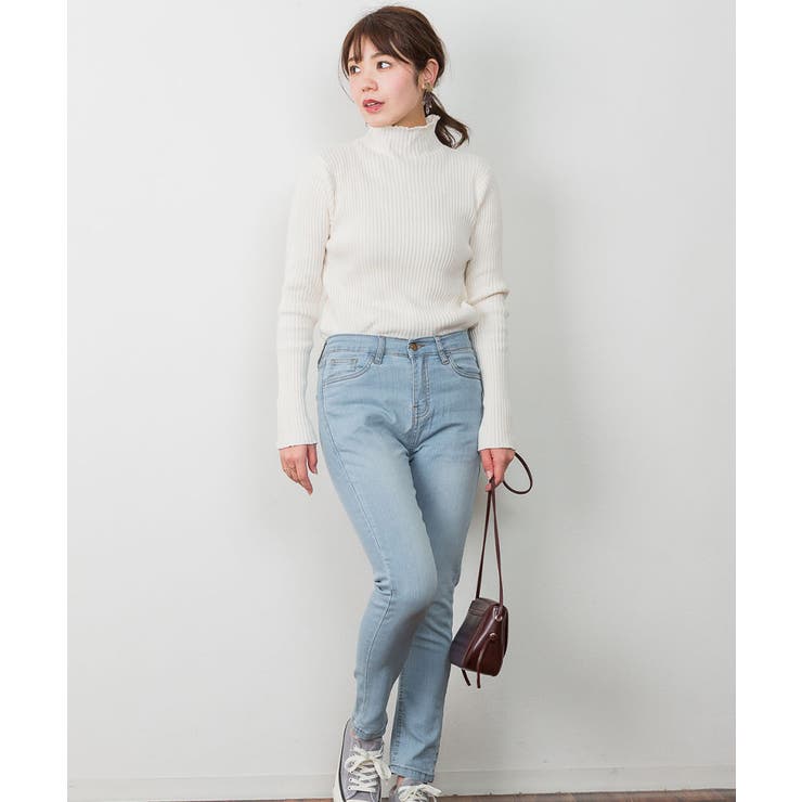 メロウ襟タートルネックリブニット | atONE | 詳細画像47 