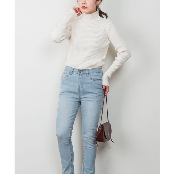 メロウ襟タートルネックリブニット | atONE | 詳細画像48 