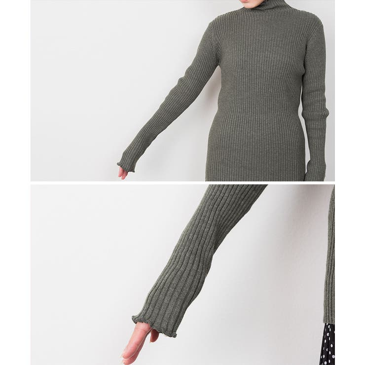 メロウ襟タートルネックリブニット | atONE | 詳細画像53 