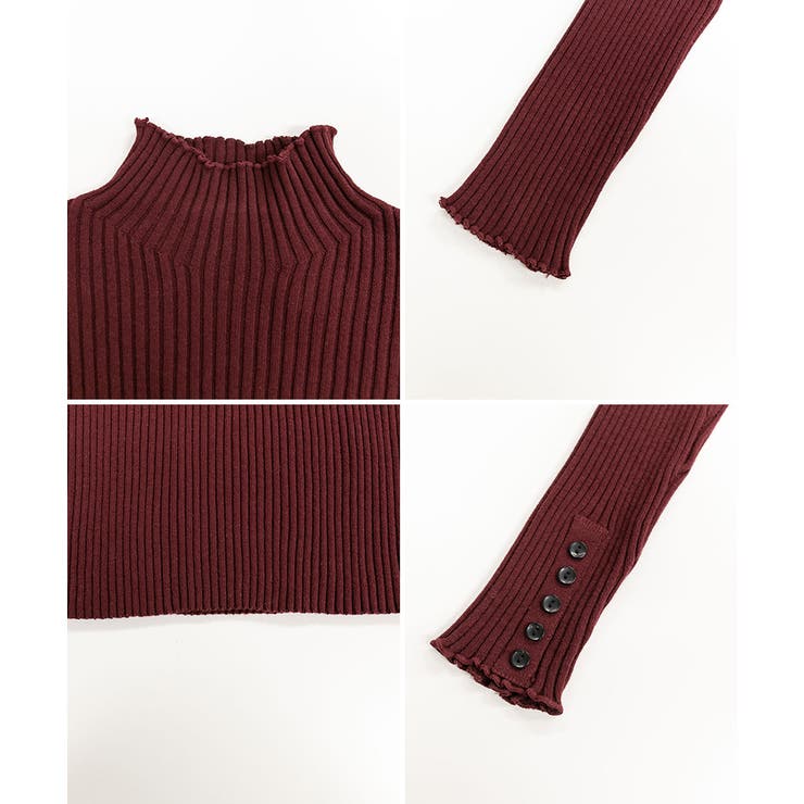 メロウ襟タートルネックリブニット | atONE | 詳細画像55 