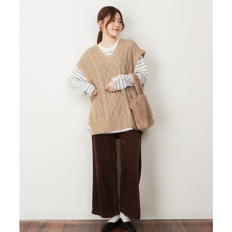 IENA（イエナ）の「ウールコードケーブルベスト（ベスト）」 - WEAR