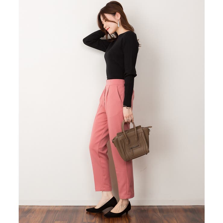 リブニットボートネックセーター | atONE | 詳細画像24 