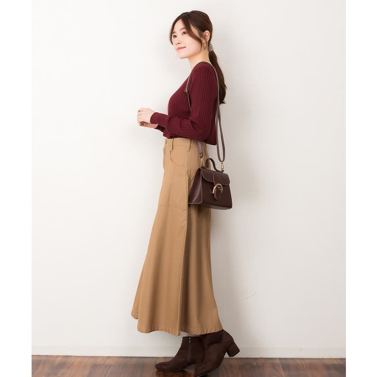 リブニットボートネックセーター | atONE | 詳細画像30 