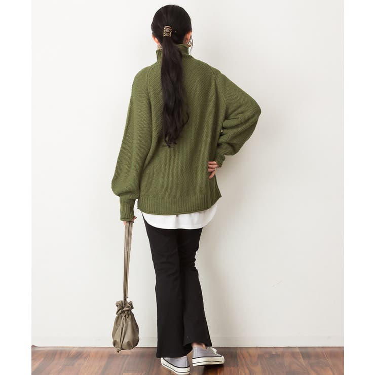 チャンキー鹿の子編みセーター[品番：ATOW0000891]｜atONE