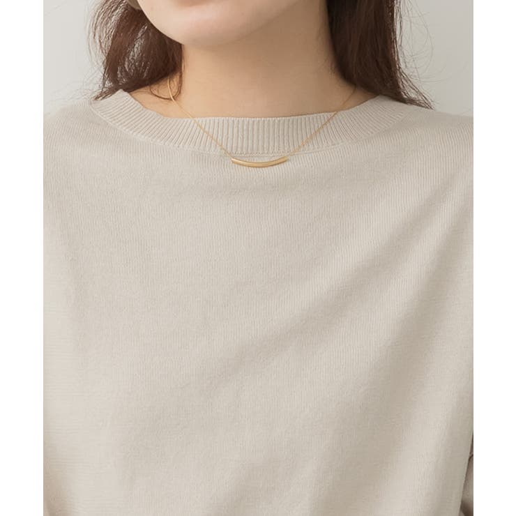 袖脇オープンラウンドネック5分袖ニット | atONE | 詳細画像40 