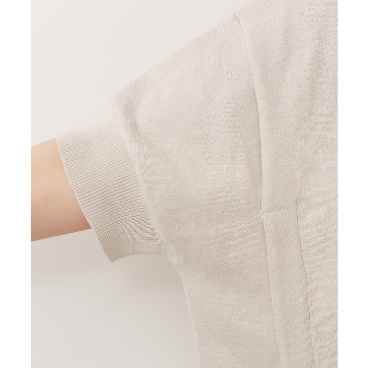 袖脇オープンラウンドネック5分袖ニット | atONE | 詳細画像42 