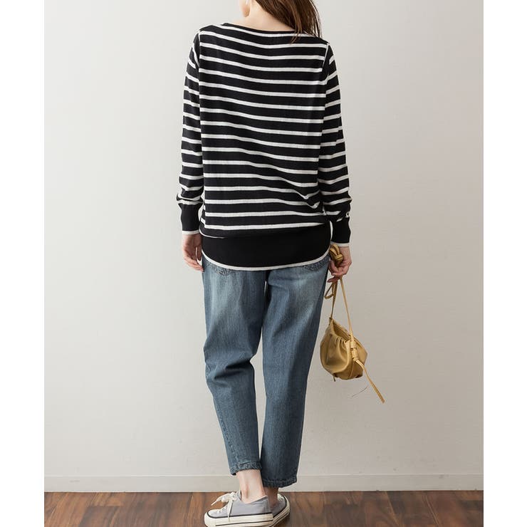 Vネックボーダーニット | atONE | 詳細画像14 