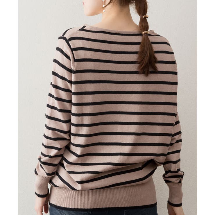 Vネックボーダーニット | atONE | 詳細画像25 