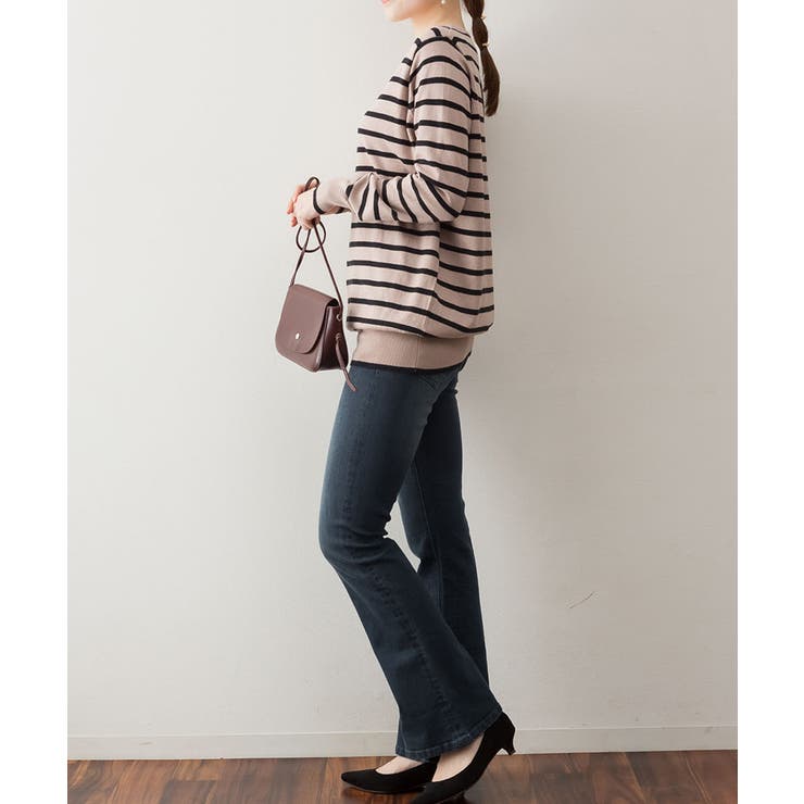 Vネックボーダーニット | atONE | 詳細画像27 