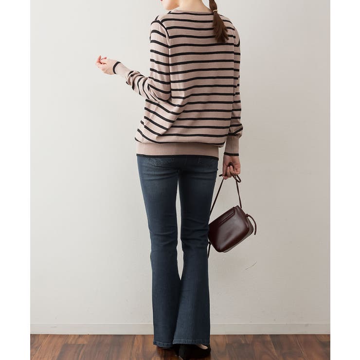 Vネックボーダーニット | atONE | 詳細画像28 