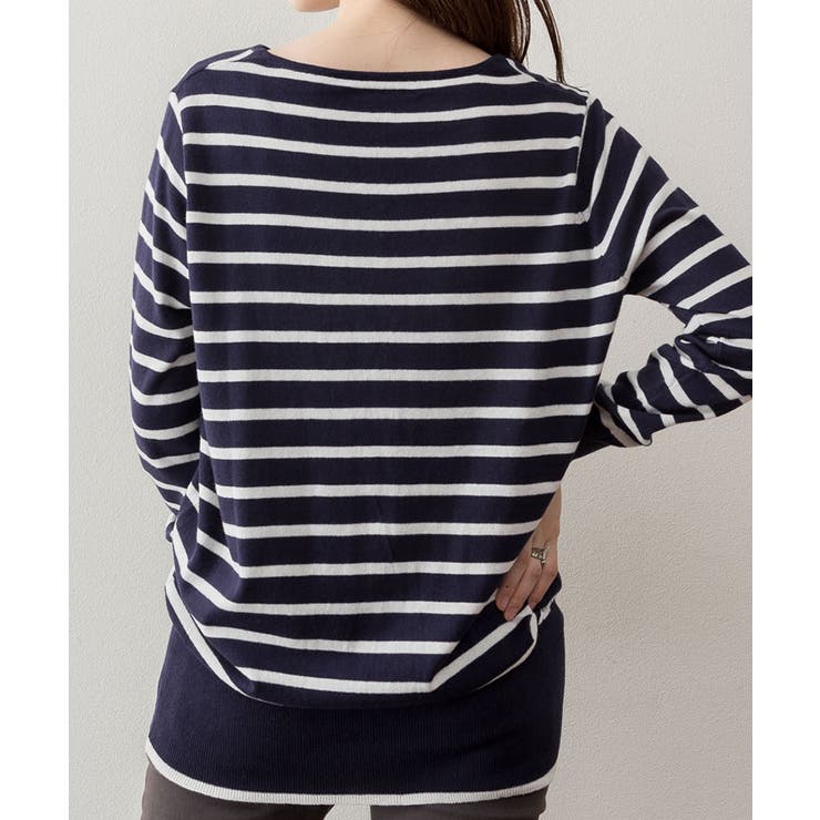 Vネックボーダーニット[品番：ATOW0000986]｜atONE（アットワン）の