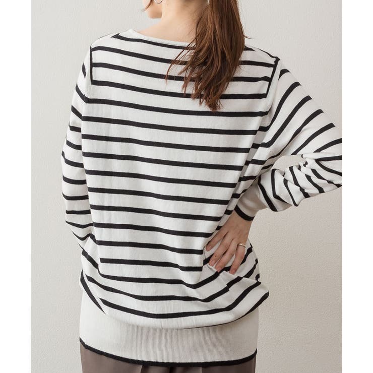 Vネックボーダーニット | atONE | 詳細画像39 