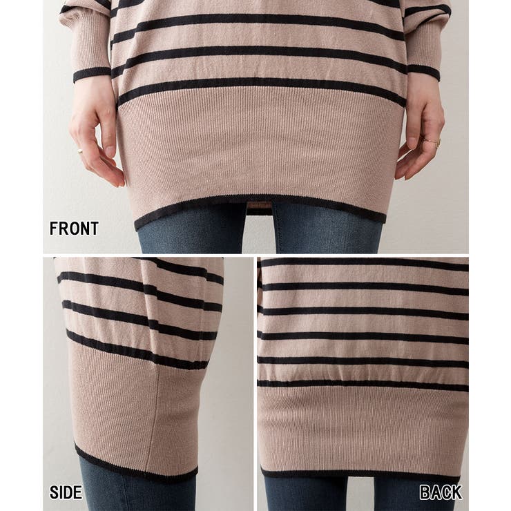 Vネックボーダーニット | atONE | 詳細画像47 