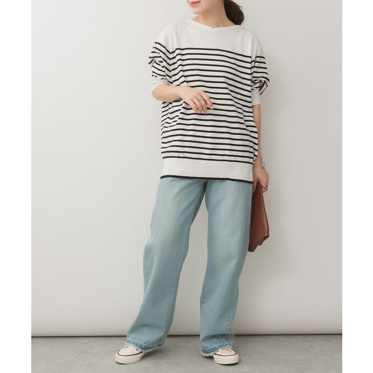 パネルボーダードルマンニット | atONE | 詳細画像19 