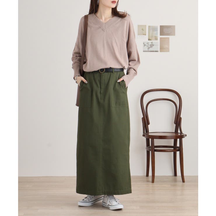 Vネックリブドルマンセーター | atONE | 詳細画像12 