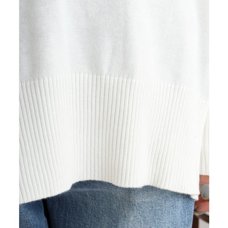 Vネックリブドルマンセーター | atONE | 詳細画像23 