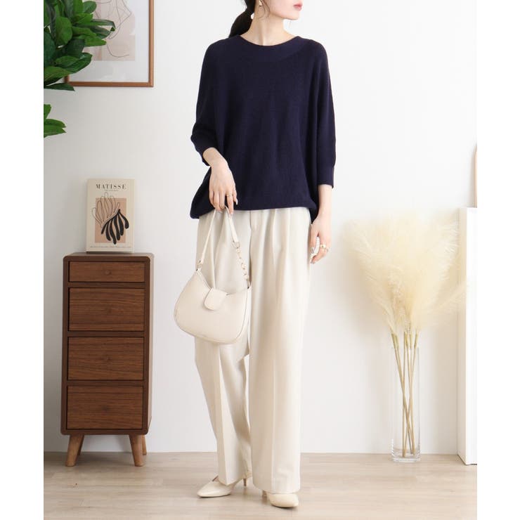 前後2WAYで着れる 畦編みルーズセーター | atONE | 詳細画像15 