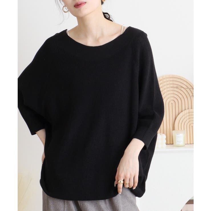 前後2WAYで着れる 畦編みルーズセーター | atONE | 詳細画像17 