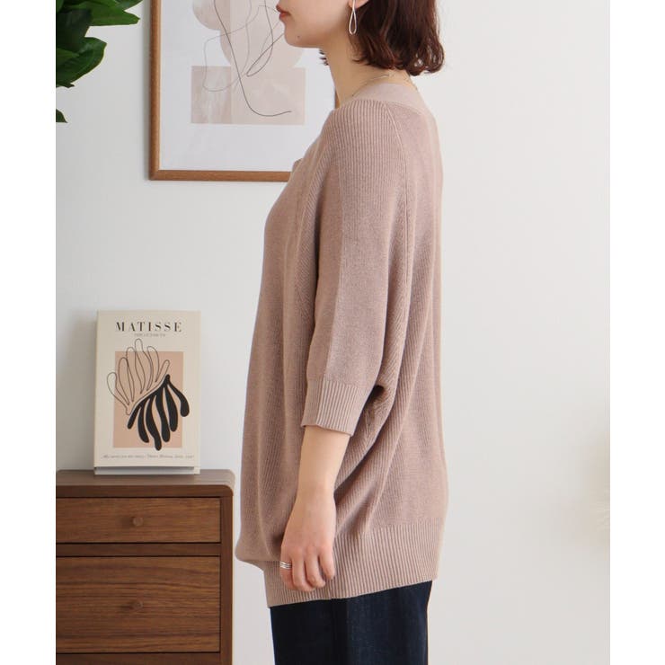 前後2WAYで着れる 畦編みルーズセーター | atONE | 詳細画像21 