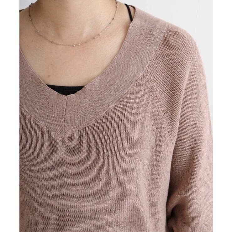 前後2WAYで着れる 畦編みルーズセーター | atONE | 詳細画像23 