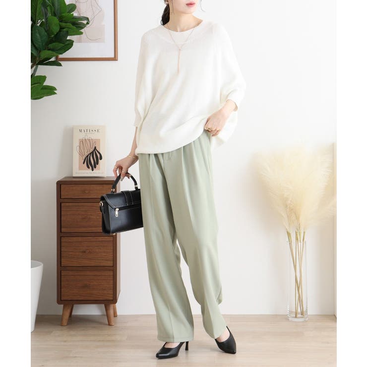 前後2WAYで着れる 畦編みルーズセーター | atONE | 詳細画像4 