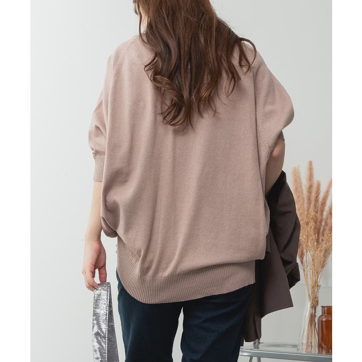 ドルマンシルエット5分袖ニット | atONE | 詳細画像38 