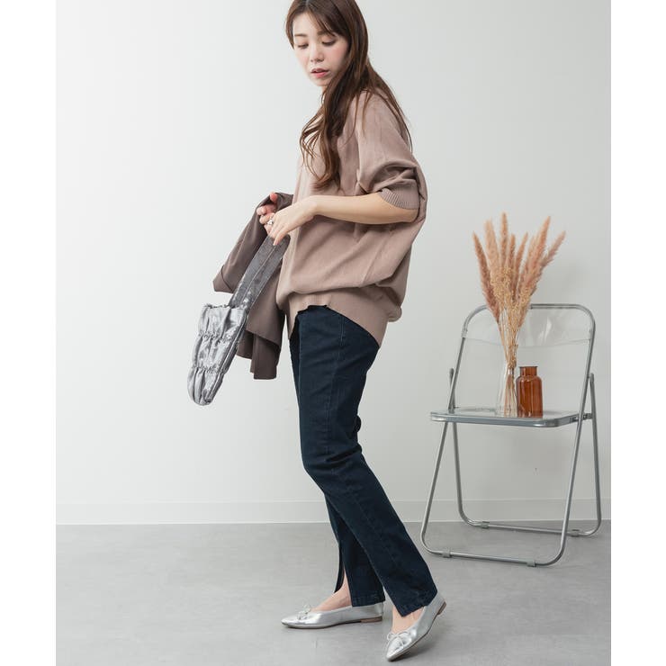 ドルマンシルエット5分袖ニット | atONE | 詳細画像42 