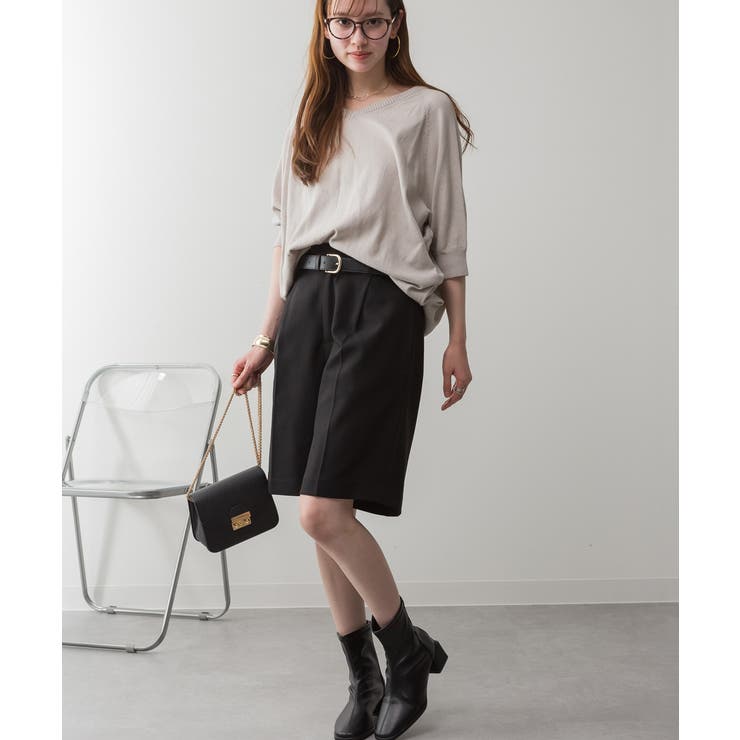 ドルマンシルエット5分袖ニット | atONE | 詳細画像47 