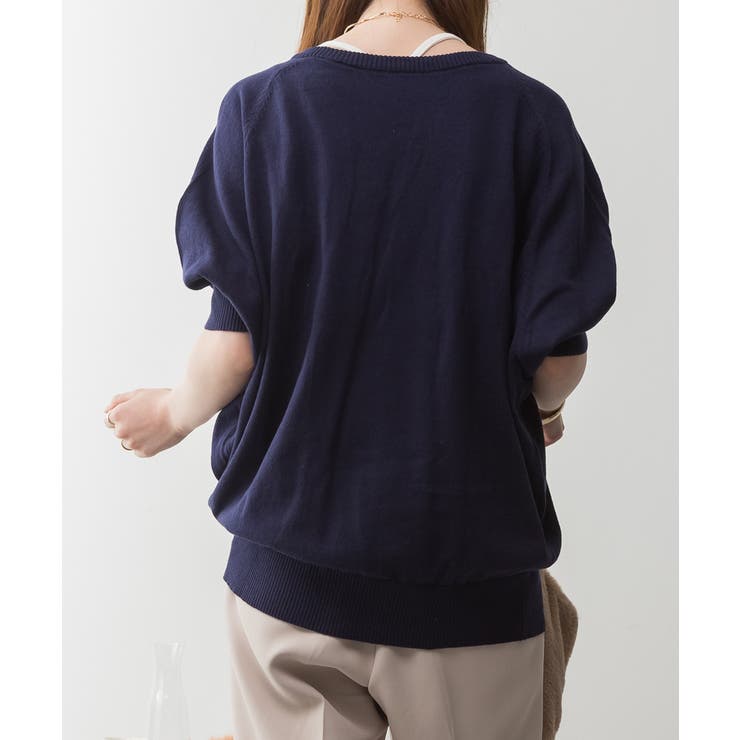 ドルマンシルエット5分袖ニット | atONE | 詳細画像51 