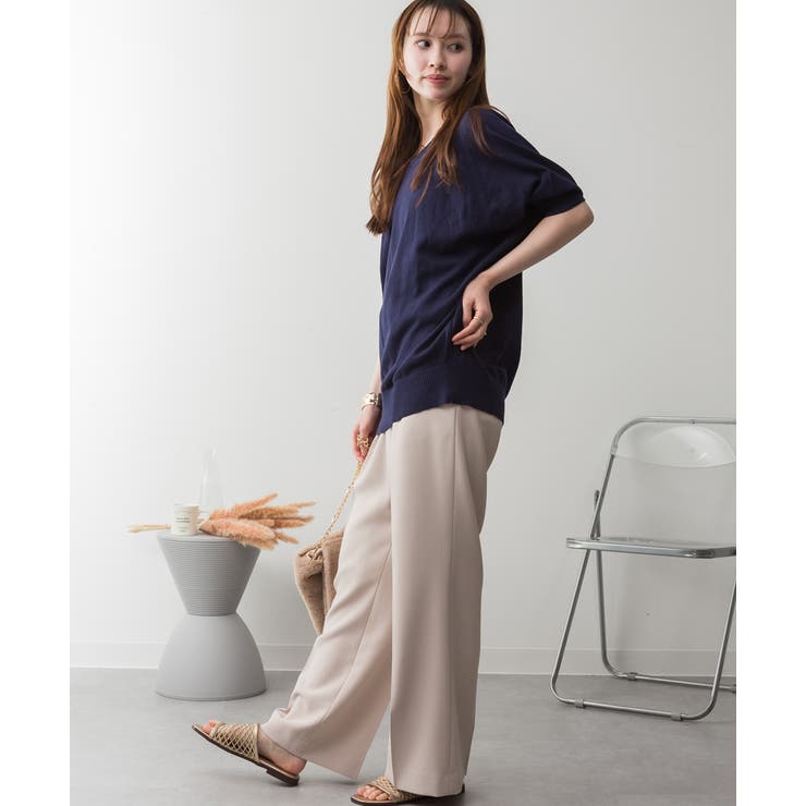 ドルマンシルエット5分袖ニット | atONE | 詳細画像53 