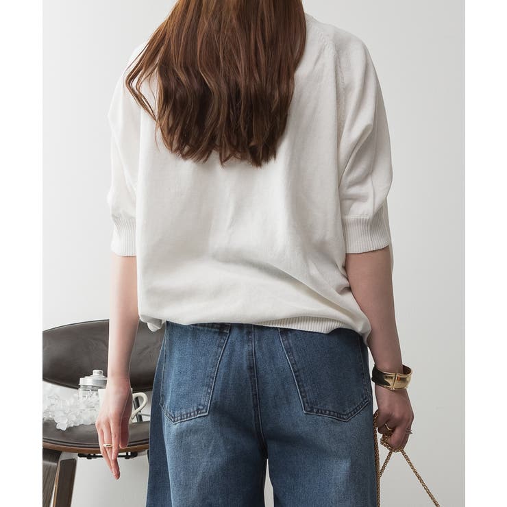 ドルマンシルエット5分袖ニット | atONE | 詳細画像57 