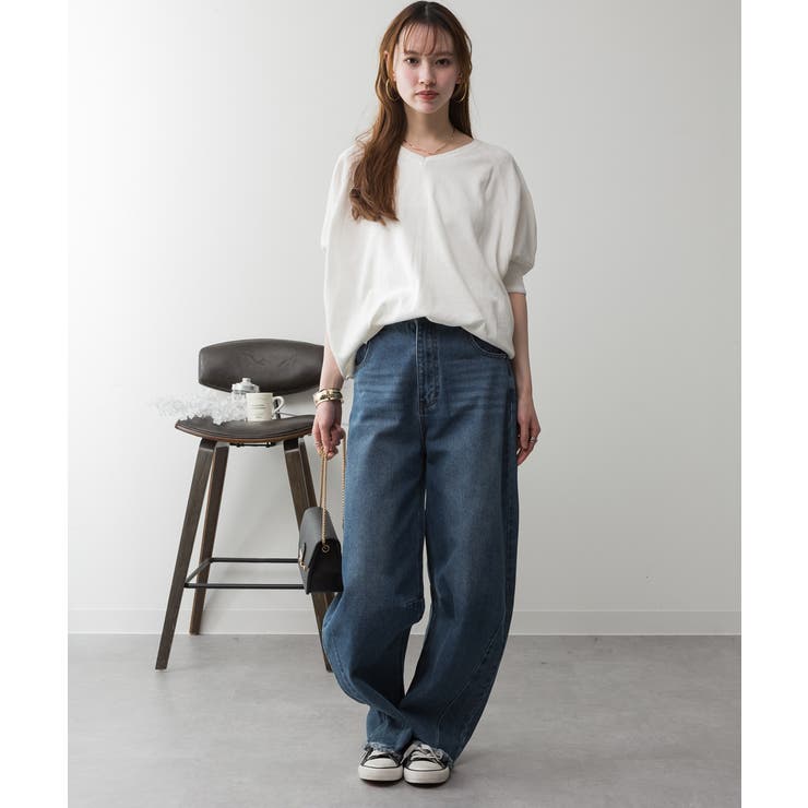 ドルマンシルエット5分袖ニット | atONE | 詳細画像58 