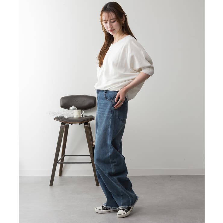 ドルマンシルエット5分袖ニット | atONE | 詳細画像59 