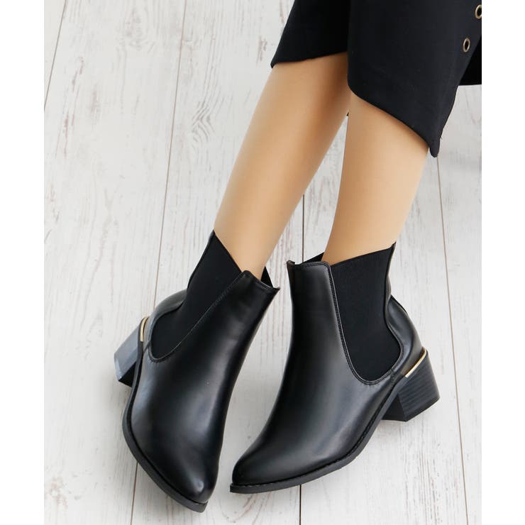 5cm ブロックヒール サイドゴア ショートブーツ 品番 Ataw Attagirl アタガール のレディースファッション通販 Shoplist ショップリスト