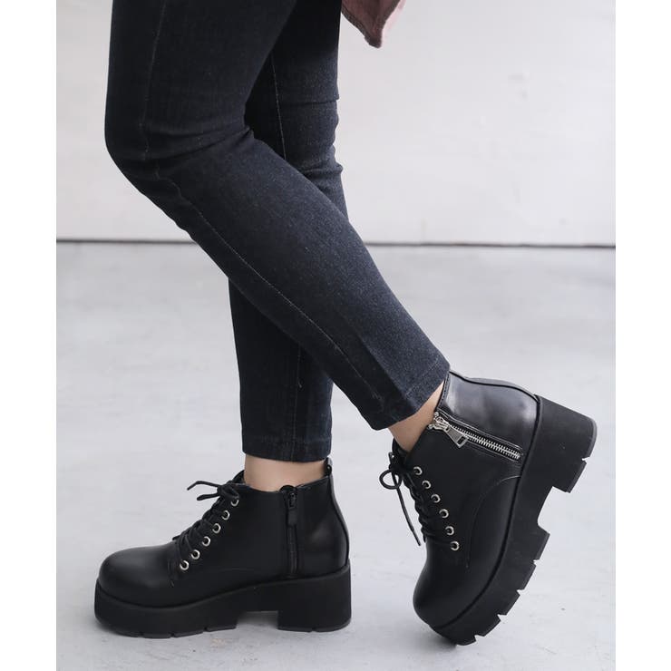 5 5cmヒール 厚底レースアップショートブーツ 品番 Ataw Attagirl アタガール のレディースファッション通販 Shoplist ショップリスト