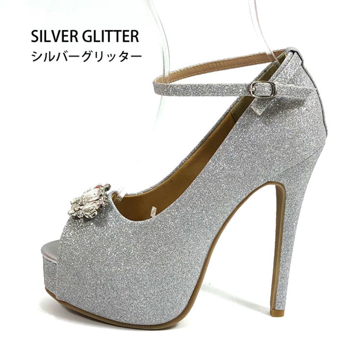シルバー ビジュー ハイヒール 靴・バッグのダイアナ通販サイト ｜ シルバー パンプス 日本製