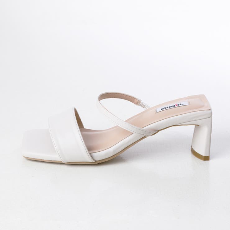 6.5cm変形ヒールスクエアトゥミュール | attagirl  | 詳細画像3 