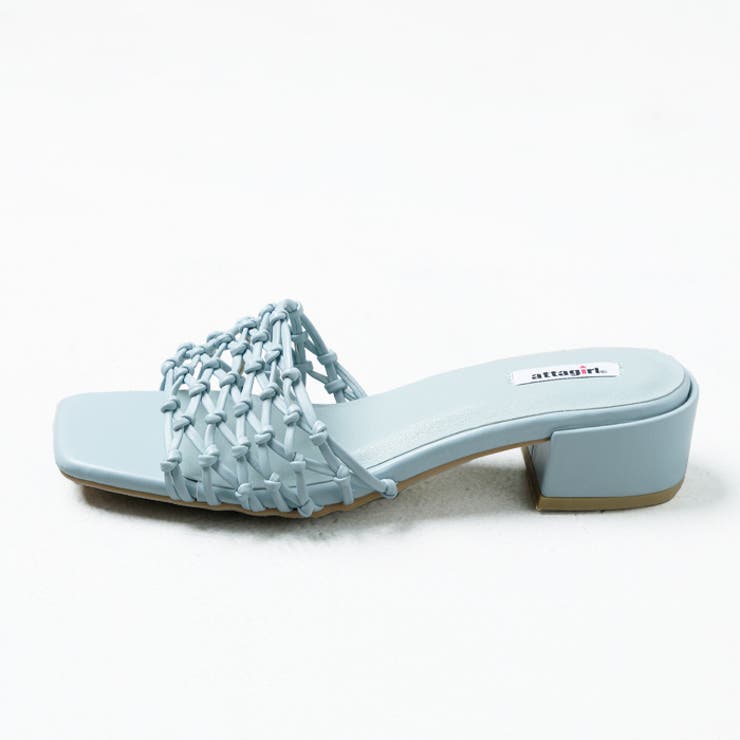 4cmヒール編みメッシュミュールサンダル | attagirl  | 詳細画像5 