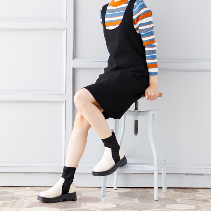 トラックソールニットブーツ | attagirl  | 詳細画像30 