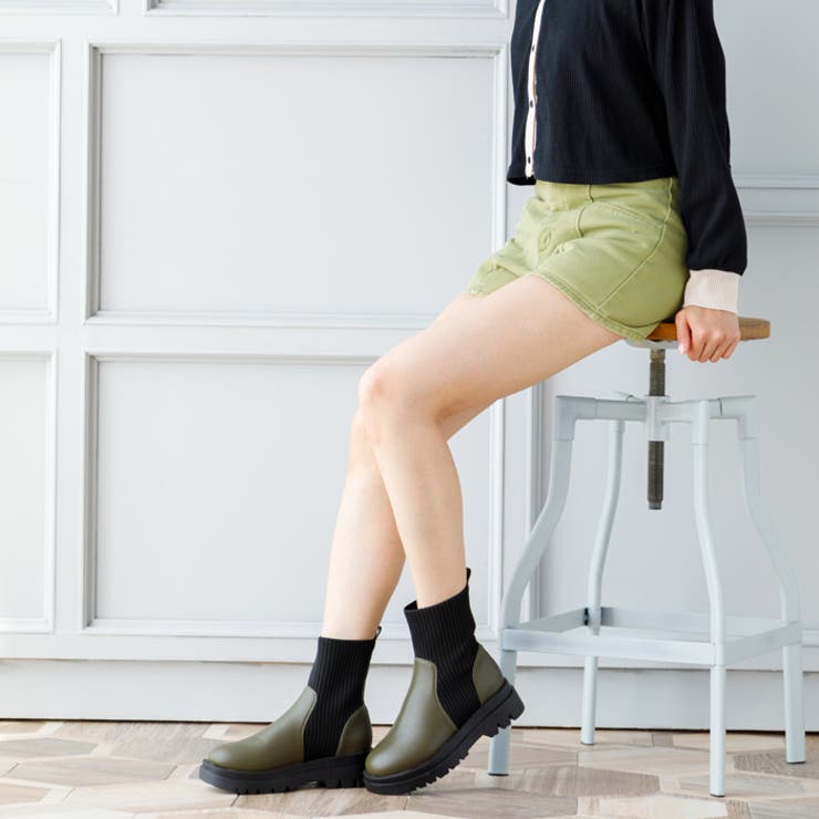 トラックソールニットブーツ | attagirl  | 詳細画像40 