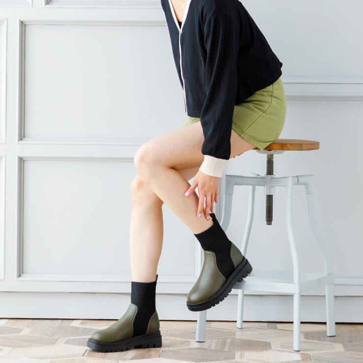 トラックソールニットブーツ | attagirl  | 詳細画像42 