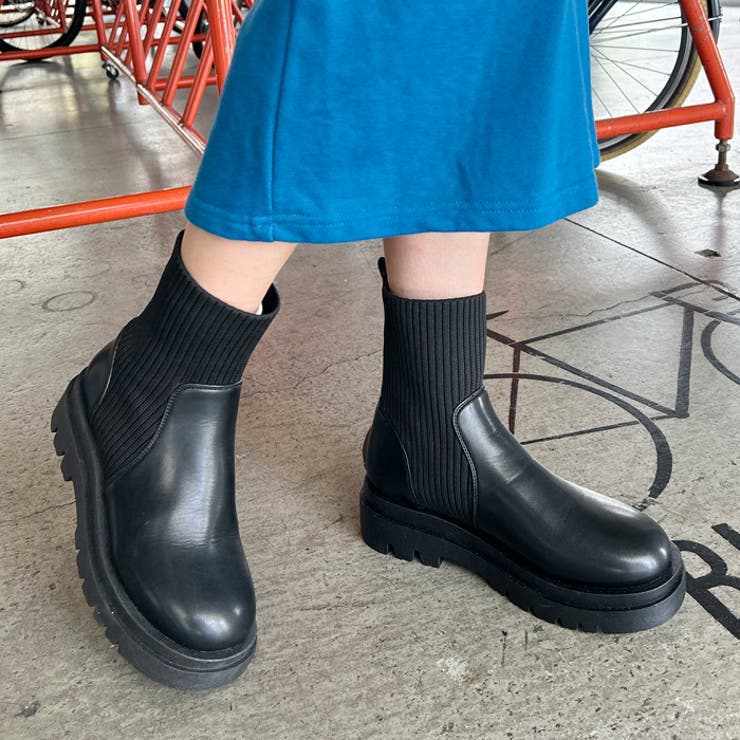 トラックソールニットブーツ | attagirl  | 詳細画像45 