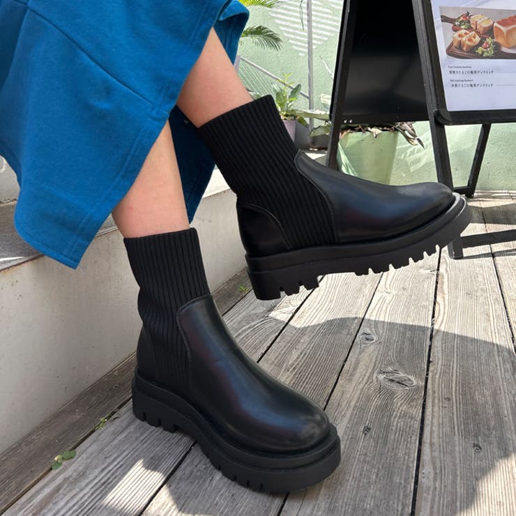 トラックソールニットブーツ | attagirl  | 詳細画像46 