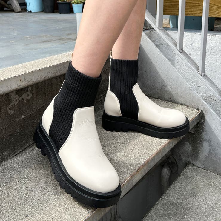 トラックソールニットブーツ | attagirl  | 詳細画像56 