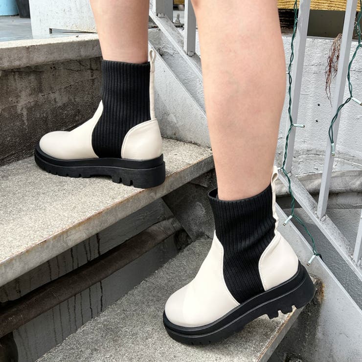 トラックソールニットブーツ | attagirl  | 詳細画像57 